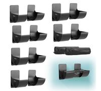 12pcs Bin Bag Holder, No Punching Plastic Bag Holder Trash Bag Holder with 2 Rubbish Bags, Wall Mounted Garbage Bag Dispenser Cabinet Storage and Organization Rack for Kitchen Bathroom Tin Foil(Black)