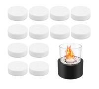 12PCS Bio Ethanol Fuel Ceramic Wool for Bioethanol Fire 3.39 x 3.39 x 1 in | Ceramic Fiber Sponge for Bioethanol Table Top Fire, Bio Ethanol Fireplace Burner Inserts for Indoor, Outdoor Use