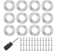12PCS Bird Nest Box Protection Plates 32mm, Wild Bird Boxes Garden Small Birds Metal Plate, Birdhouses Bird Houses Robin Nest Box Sparrow Nest Box Owl Budgie Swift Stainless Steel Plate