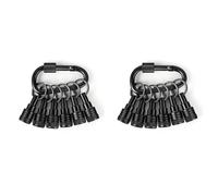 12PCS Bit Holders Keychain, 1/4 Inch Hex Shank Bit Holders, Quick-Change Design for Nut Driver, Screwdriver & Drill Bits