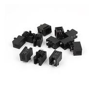 12pcs Black 4 Pin PCB RJ9 RJ10 RJ22 4P4C Modular Phone Socket