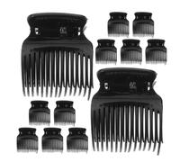 12pcs Black ABS Heat Resistant Hair Styling Clips for Women | Smooth coating helps protect strands, heat insulating grip, sectioning clips for DIY styling, easy to use