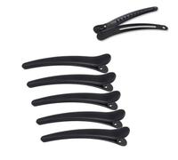 12pcs Black Black Hair Clip Beak Shape Plastic Hair Barrettes