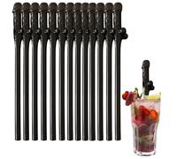 12pcs Black Hen Party Straws Hen Do Straw Drinking,Reusable Straws for Parties,Funny Cocktail Straws Naughty Drinking Straw for Bachelorette Birthday Wedding Bride to Be Hen Night Party Decorations
