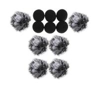 12pcs Black Lavalier Microphone Windscreen Covers for Wireless Mics