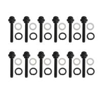 12pcs Black M2.5 Guitar Tuning Peg Screws with Washers, Metal | Classical Machine Head Mounting Set, , 0.45mm Pitch, for Three-in-a-row Hardware