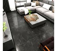 12Pcs Black Marble Texture Floor Tiles Self Adhesive Vinyl Flooring