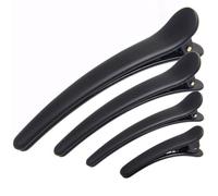 12pcs Black Plastic Beak Shape Hair Clamps for Girls Women