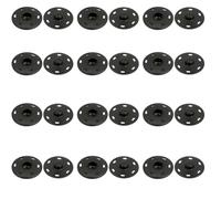 12Pcs Black Snap Buttons Press Studs Metal Clothes Poppers Fastener for Handbag Clothes Sewing Craft DIY Supplies(21MM)