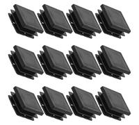 12Pcs Black Square Plastic Plug Insert,2 Inch End Cap 2"x2" Fence Post Tube Cover Tube Chair Glide Insert Finishing Plug Fitness Equipment Tube Covers,Industrial Hardware