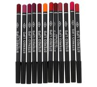 12pcs Black Wooden Lip Liner Pencil for Natural Line and 3d Makeup