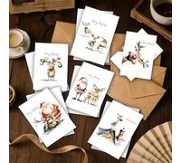 12Pcs Blank Cards with12 Envelopes, Blank Greeting Cards 4x6, Beautiful Blank Greeting Cards, Suitable for New Year, Christmas and Various occasions requiring gratitude.