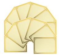 12pcs Blank Diploma Certificate Paper with Gold Foil Border, 12