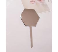 12PCS Blank Hexagon Acrylic Cake Toppers, Personalised Cake Topper, DIY Cake Topper, Cake Topper Blanks for Wedding, Birthday Festival Party Cake Decorations (Silver Mirror)