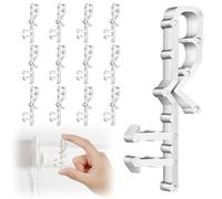 12PCS Blind Clips, Clear Plastic Valance Clips with Groove for Window Blinds Home Improvement DIY Installation Hardware