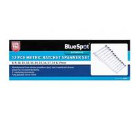 Blue Spot Tools Ratchet Spanner Set 04303 - 12-piece Chrome Vanadium Metric (8-19mm)