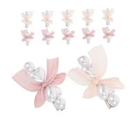 12pcs Bow Hair Clips for Women Dual Color Pearl Bowknot Duckbill Barrettes Non Slip Hair Styling Tools for Weddings Parties Daily Use