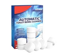12PCS/Box Toilet Cleaning Tablets Efficient Bleaching No Irritating Odor Toilet Cleaners with Bleach Slow Releasing for Bathroom Toilet Tank