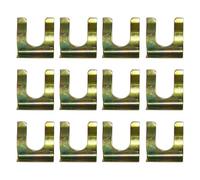 12pcs Brake Line Clips Metal Brake Line Retainer U Shaped Brake Hose Bracket, Parking Brake Cable Clip Replacement Hose Retaining Clip for Cars Trucks Vehicles Parts