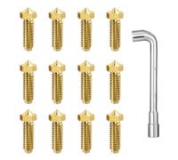 12PCS Brass Nozzle Kit for Anycubic Kobra 2, 3D Printer Parts 4PCS 0.4mm and 2PCS 0.2mm, 0.6mm, 0.8mm, 1.0mm Nozzle Kit for Anycubic Kobra 2 / Kobra 2 Neo/Kobra 2 Pro/Kobra 2 Plus/Kobra 2 Max