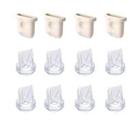 12pcs Breast Pump Parts for eufy, Includes 4pcs Silicone Diaphragms & 8pcs Duckbill Valves Wearable Breast Pump Replacement Accessories Compatible with eufy S1 Pro/S1/E10/E20