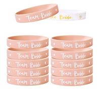 12Pcs Bride Team Silicone Wristbands Hen Party Accessories Wedding Bridal Accessories for Bride Wedding Bachelorette Party Celebrations