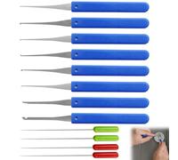 12Pcs Broken Key Extractor Kit,0.2-0.4mm Broken Ignition Key Extractor Set, Snapped Key Removal Tool for Car Door Home Lock Repair & Locksmith Use (Blue)