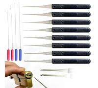 12Pcs Broken Key Extractor Kit, 0.2-0.4mm Professional Key Removal Tool for Car Auto Home Lock Repair Spring Steel, Broken Key Extractor Set for Accurate Keyhole Maintenance & Emergency Locksmith