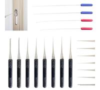12Pcs Broken Key Extractor Set, Lock Pick Set, 0.2-0.4mm Professional Key Removal Tool for Car Auto Home Lock Repair and Accurate Keyhole Maintenance and Emergency Locks (Black)
