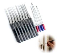 12PCS Broken Key Extractor Set, Professional Key Removal Tool Set for Car, Electric Scooter & Home Locks, Spring Steel Hook Tools for Emergency Lock Repair
