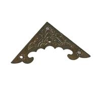 12pcs Bronze Iron Wooden Box Carved Flower Pattern Jewelry Corner Protector Foot Brackets Protect Cover for Table