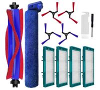 12Pcs Brush & Filter Kit Compatible For Dyson Spot+Scrub AI | 12-Piece Accessory Kit 2 Main Brushes + 4 HEPA Filter 6 Side Brushes Included(Blue)