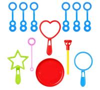 12PCS Bubble Wands, Giant Bubble Wand Multipack for Outdoor Games, Create Large Bubbles in Garden and Beach Parties, Assorted Colours for Children's Activities