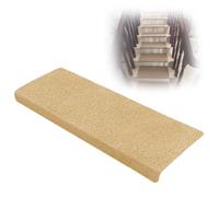 12PCS Bullnose Carpet Stair Treads Soft Peel and Stick Herringbone Design NonSlip Rounded Stair Mats Perfect for Stairs 31.5"x9.4" (80cm x 24cm)