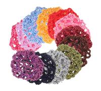 12pcs Bun Hair Net Fabric Stretchy Nondeforming for Work and Skating