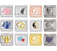12pcs Bundle 9mm Italian Charms its all italian charm module links| UK stock