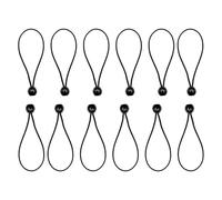 12PCS Bungee Cords with Balls ,15CM Elastic Cords for Heavy Duty Fixing and Storing, Ideal for Camping, Tarpaulin Ties, and Canopy Tent Use