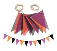 12Pcs Burlap Bunting Flags Multicolored Pennant Festival Decoration For Christmas Birthdays Camping Event Christmas Hanging Party Supplies
