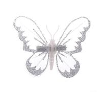 12Pcs Butterfly Clips for Xmas Tree Wonderful Festive Home Decorations