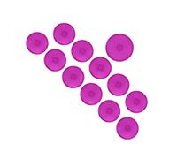 12pcs Button Cover Set for Fighting Game Enthusiasts Stylish Mechanical Push Button Covers Fits for Fightbox 20.2mm 25.3mm (Purple)