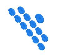 12pcs Button Cover Set for Fighting Game Enthusiasts Stylish Mechanical Push Button Covers Fits for Fightbox 20.2mm 25.3mm (Blue)