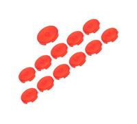 12pcs Button Cover Set for Fighting Game Enthusiasts Stylish Mechanical Push Button Covers Fits for Fightbox 20.2mm 25.3mm (Red)