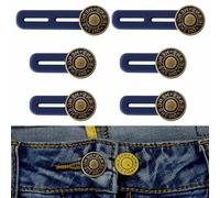 12Pcs Button Extender for Trousers, Button Waist Extender, Pants Waist Extender Adjustable, Extended Jeans Waistband Button Extender Set, Elastic Collar Extenders for Jeans Skirts Trousers