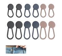12Pcs Button Extender for Trousers,Jean Button Replacement,Maternity Jeans Waist Pants,Trouser Pant Waistband Tightener Elastic Collar Extenders,Shirts Adjustable Buttons,Expanders Snap,for Women Mens