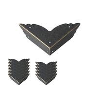12pcs Cabinet Furniture Practical Metal Box Edge Protector Antique Corner Guard Table Corner Decorative