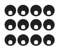 12pcs Cable Hole Cover Box Plastic Wire Organizer for Desks | Black Finish, Removable Lid and Small Opening, Quick Setup for Office Workers, Students and Workstations