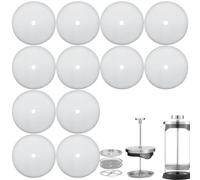 12PCS Cafetiere Filter Mesh, French Press Cafetiere Coffee Filter Mesh Coffee French Press Filters Reusable Mesh Filter for 34 OZ/1000 ML Coffee and Tea Makers