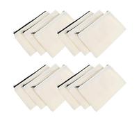 12pcs Canvas Cosmetic Bags Sublimation Blank Beige
