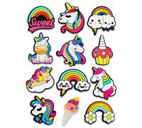 12PCS Capybara Koala Duck Unicorn Chicken Monkey Elephant Parrot Sea Animals Shoe Charms for Croc Bubble Slides Clogs Sandals, Animals Shoe Accessories Decorations for Girls Women Teens Adults