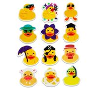 12PCS Capybara Koala Duck Unicorn Chicken Monkey Elephant Parrot Sea Animals Shoe Charms for Croc Bubble Slides Clogs Sandals, Animals Shoe Accessories Decorations for Girls Women Teens Adults, Duck